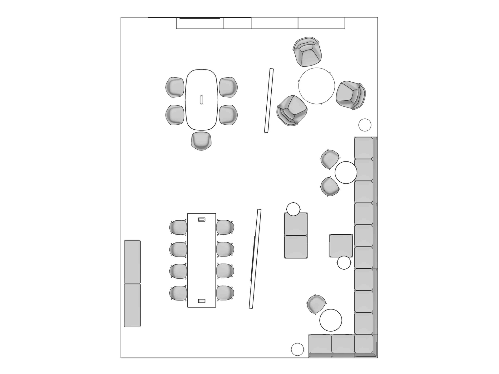 A line drawing viewed from above - Faculty Admin 003