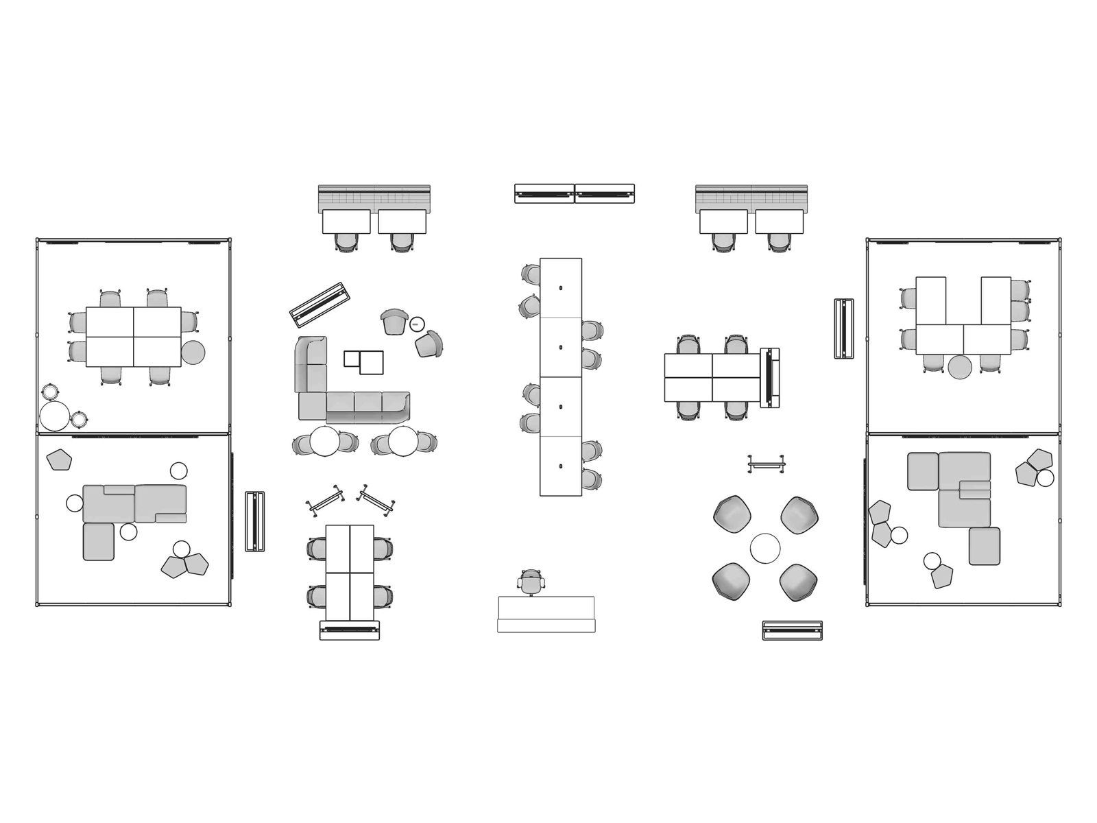 A line drawing viewed from above - Forum 022 A