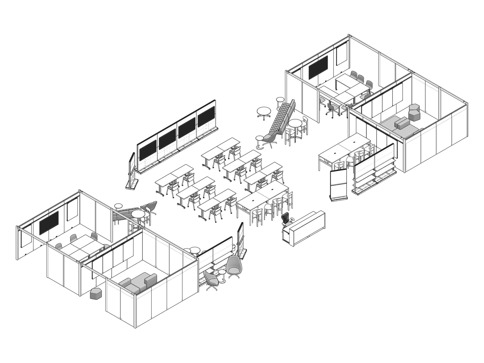 Modern Office Architectural Plan Interior Furniture And Construction Design  Drawing Project Royalty Free SVG Cliparts Vectors And Stock  Illustration Image 75760546