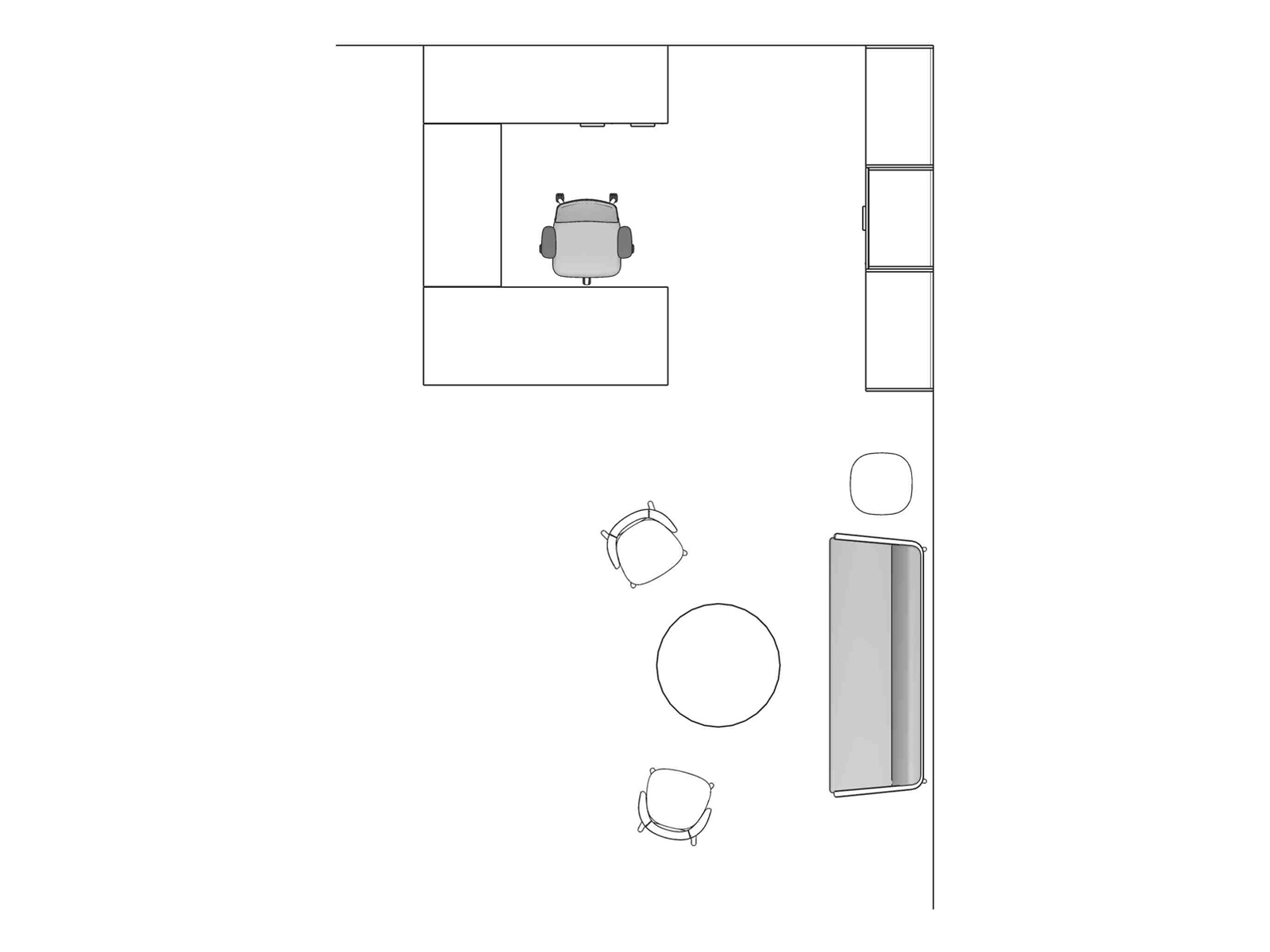 A line drawing viewed from above - Haven 050