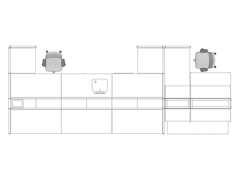 A line drawing viewed from above - Laboratory 003