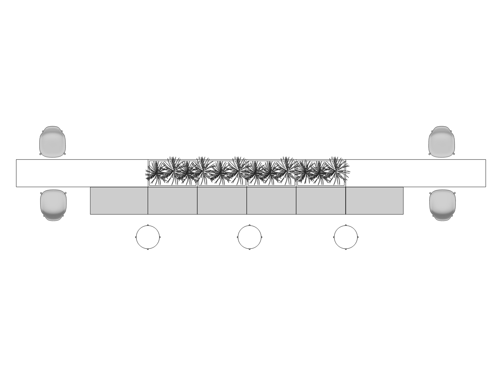 A line drawing viewed from above - Landing 008