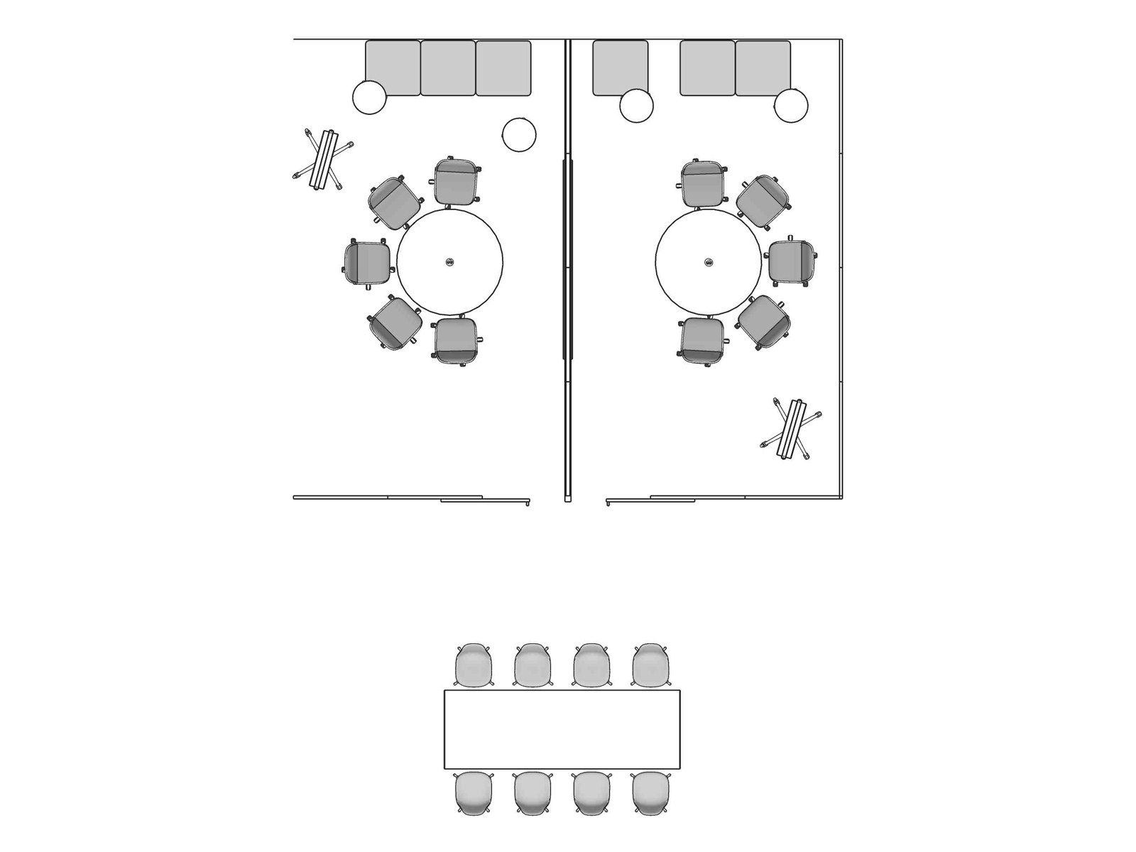 A line drawing viewed from above - Library 002