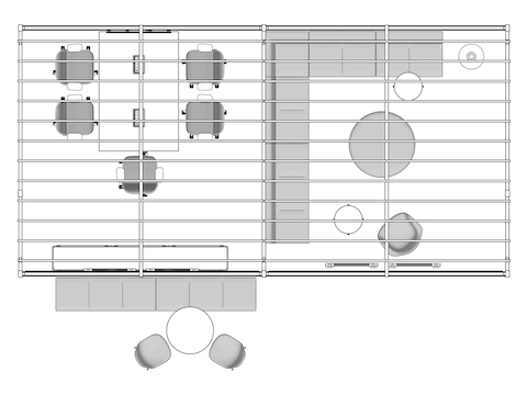 A line drawing viewed from above - Library 003