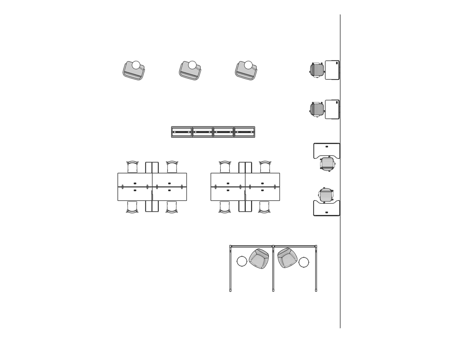 A line drawing viewed from above - Library 006