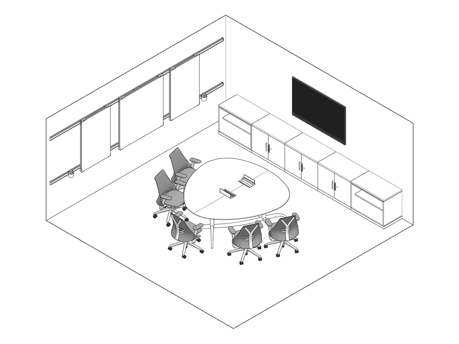 A line drawing - Meeting Space 009