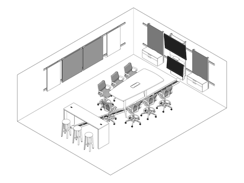 A line drawing - Meeting Space 021