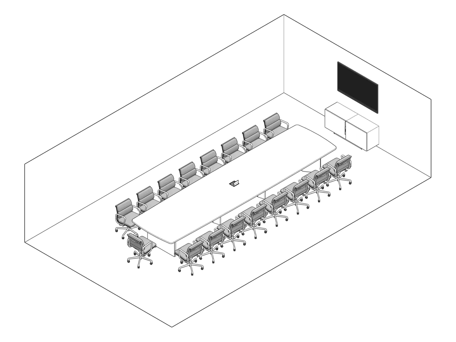 A line drawing - Meeting Space 023
