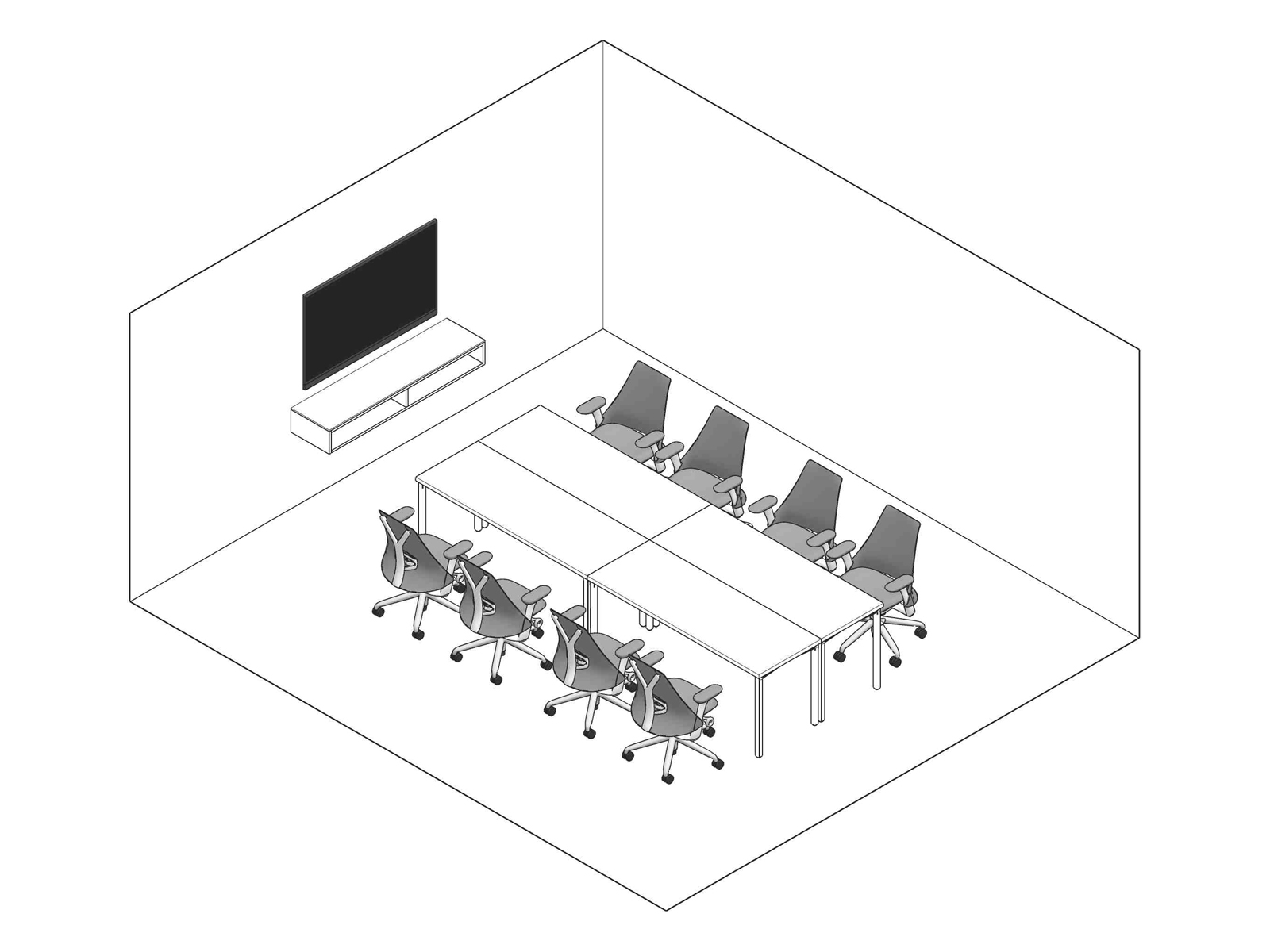 A line drawing - Meeting Space 027