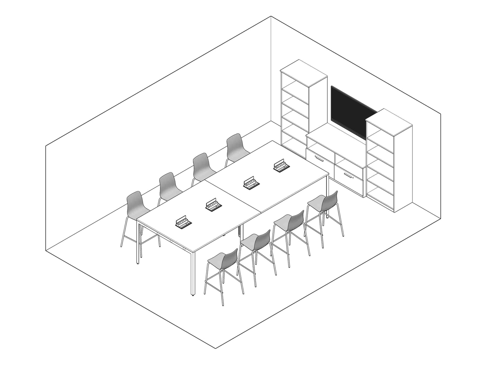 A line drawing - Meeting Space 040