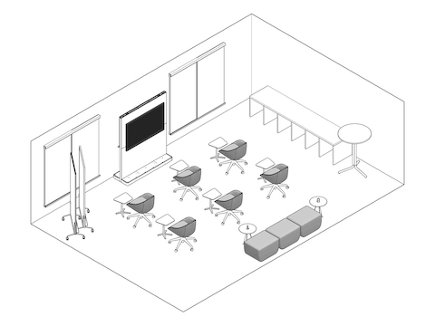 A line drawing - Meeting Space 057 C