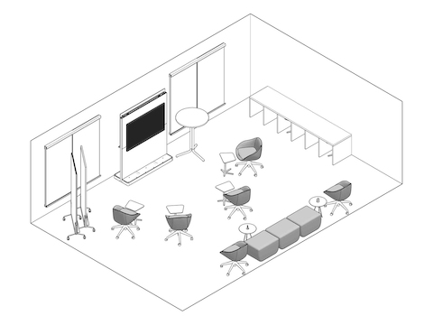 A line drawing - Meeting Space 058 C