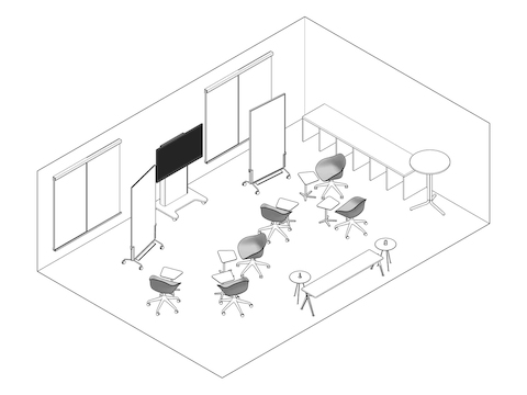 A line drawing - Meeting Space 059 A
