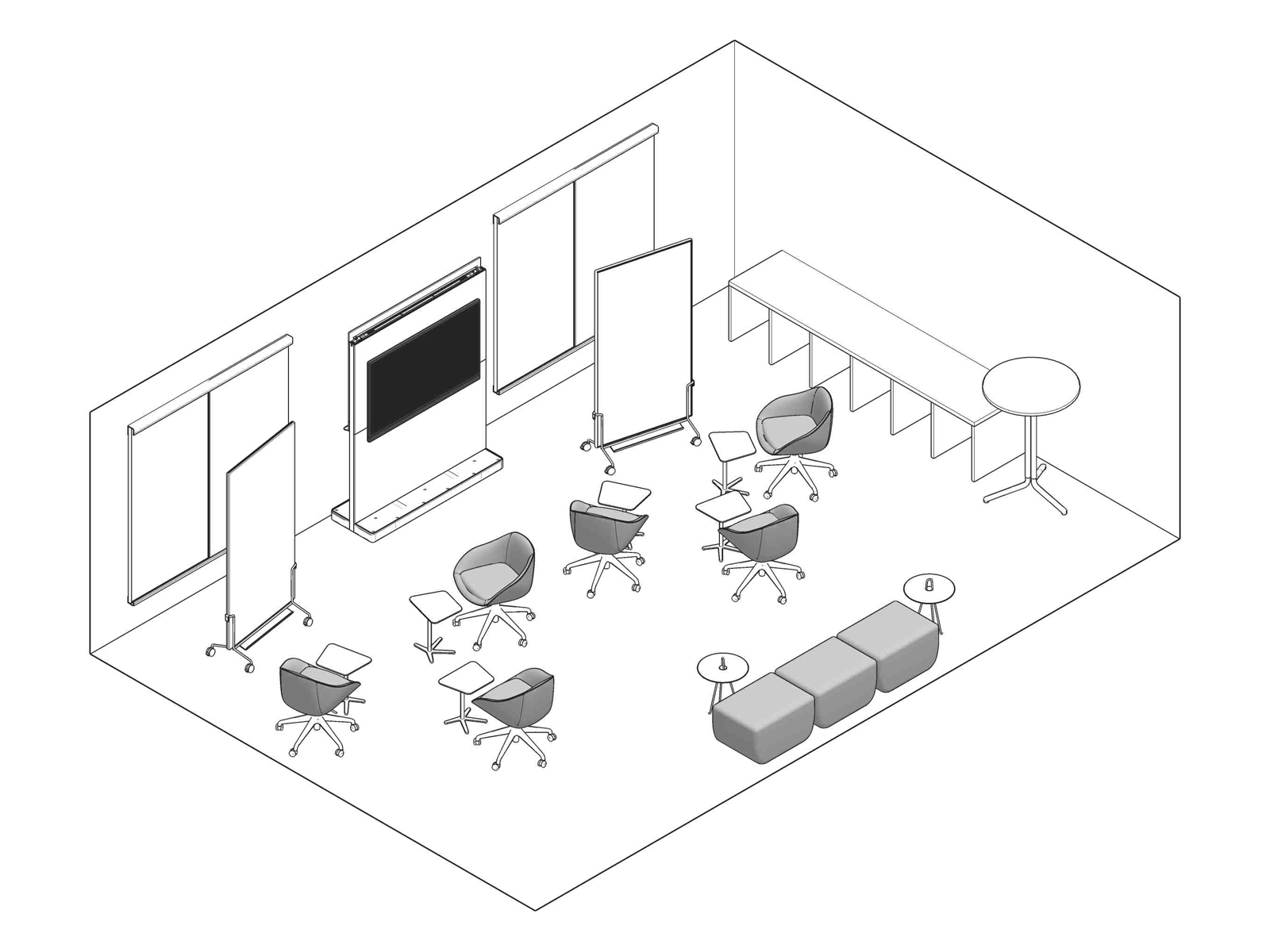 A line drawing - Meeting Space 059 C