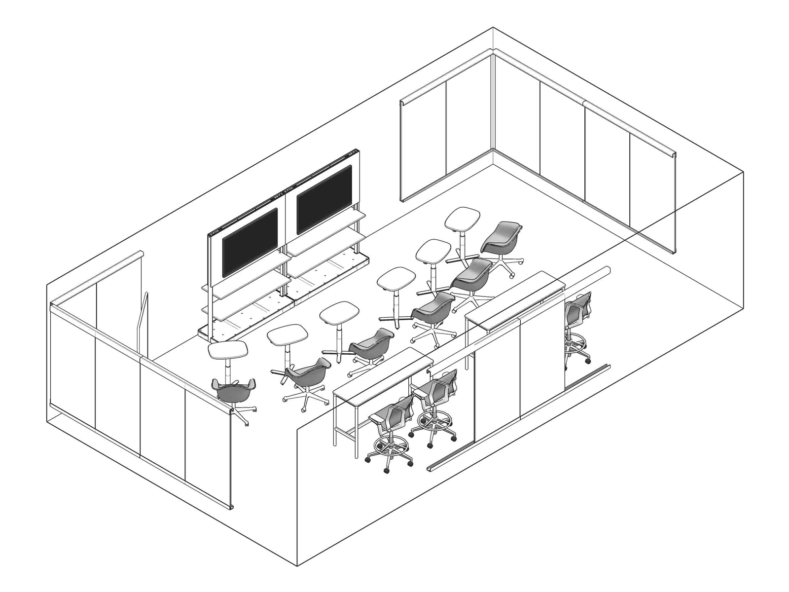 A line drawing - Meeting Space 101