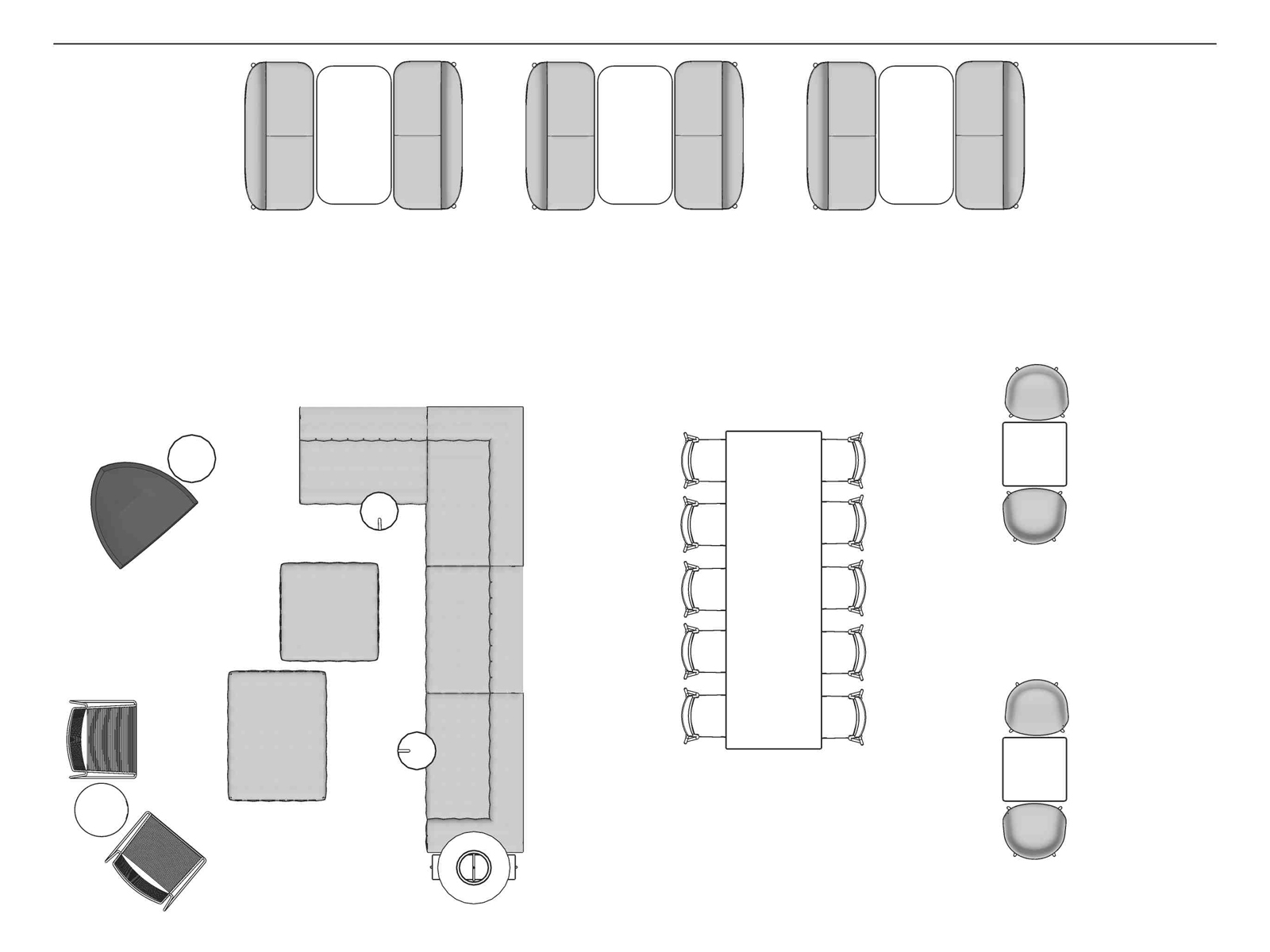 A line drawing viewed from above - Plaza 037