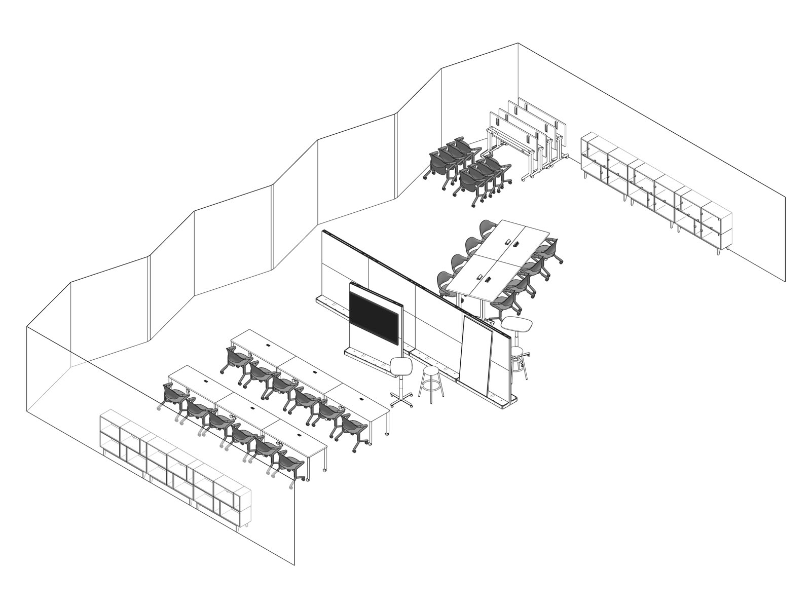 A line drawing viewed from above - Workshop 047