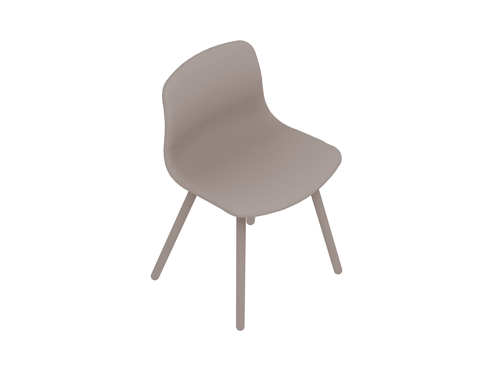 Uma renderização genérica - About A Chair – Sem braços – Base de madeira maciça com 4 pernas – Totalmente estofada ( AAC13)