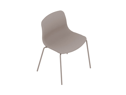 Uma renderização genérica - About A Chair–Sem braços–Base empilhável em metal–Assento estofado opcional (AAC16)