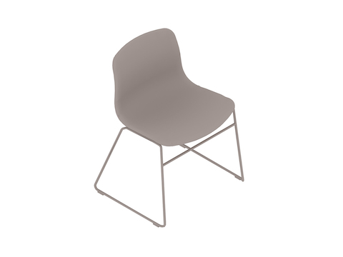 Uma renderização genérica - About A Chair–Sem braços–Base de cantiléver–Assento estofado opcional (AAC08)