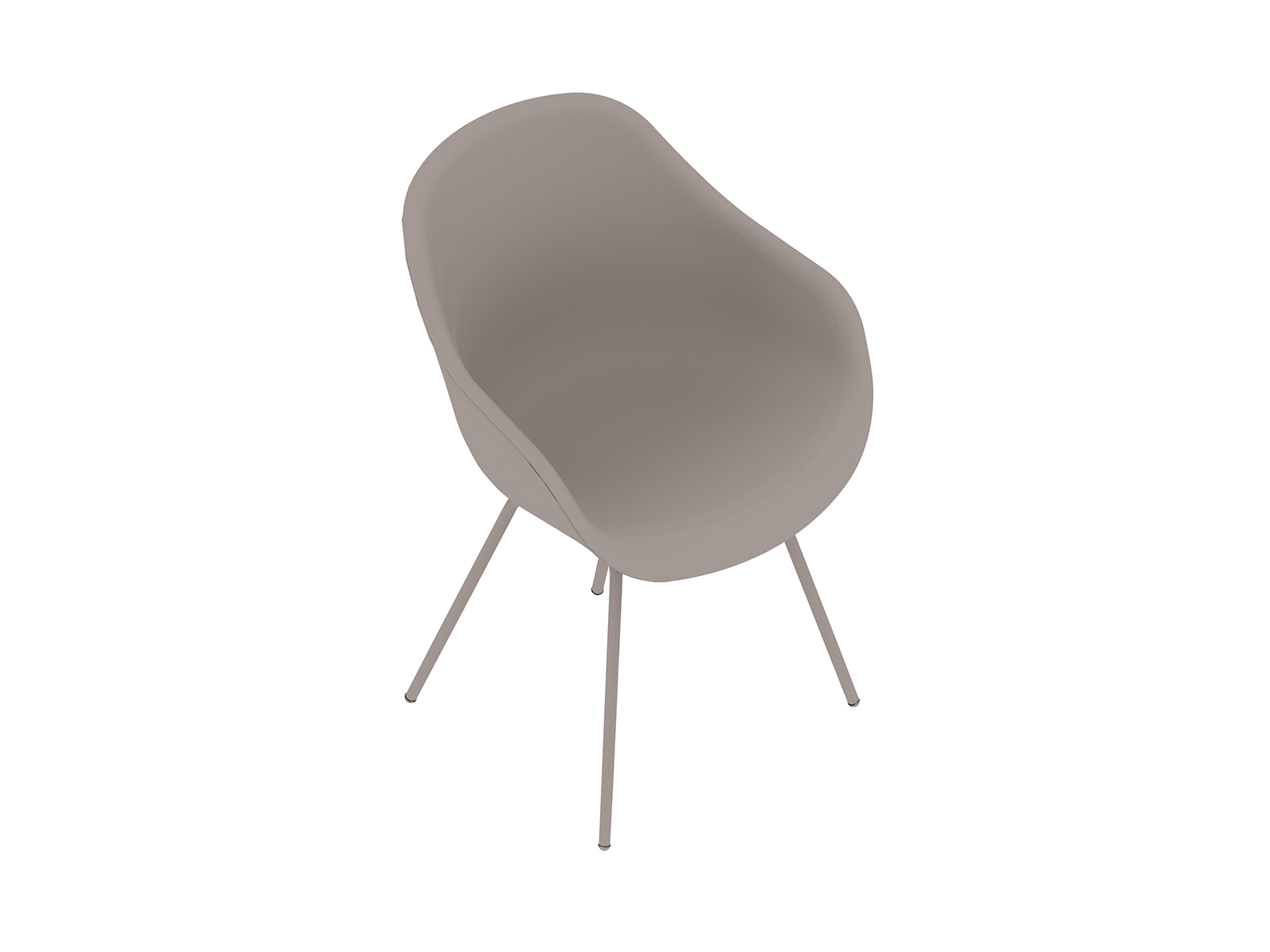 Uma renderização genérica - About A Chair – Encosto alto – Com braços – Base de metal com 4 pernas – Totalmente estofada (AAC127)