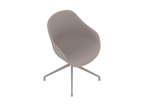 A generic rendering - About A Chair–High Back–With Arms–4-Star Swivel Base–Fully Upholstered (AAC121)