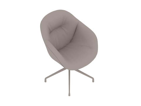 Uma renderização genérica - About A Chair – Encosto alto – Com braços – Base giratória 4 estrelas – Estofamento Soft (AAC121S)