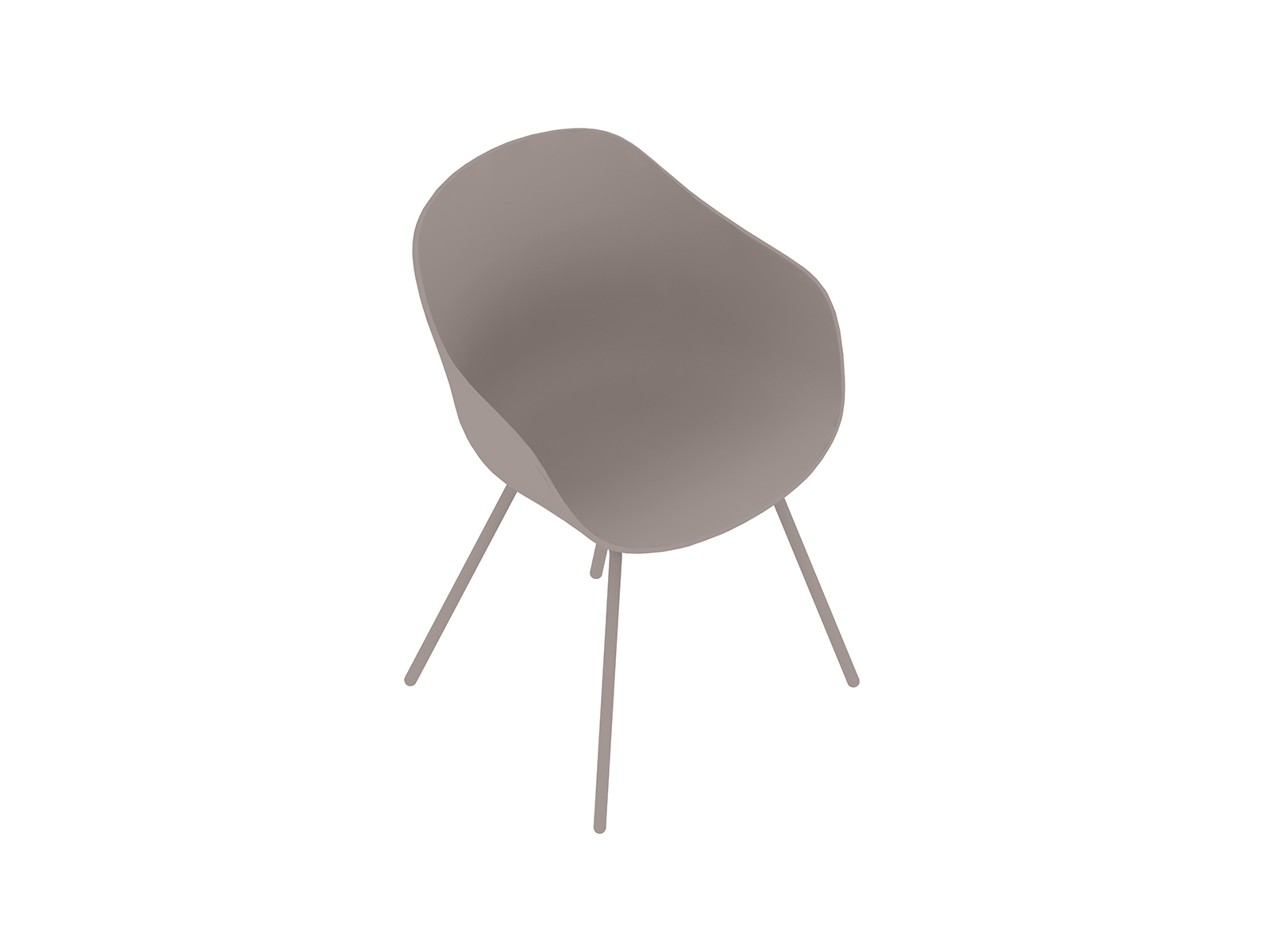 A generic rendering - About A Chair–Low Arms–4-Leg Metal Base (AAC226)