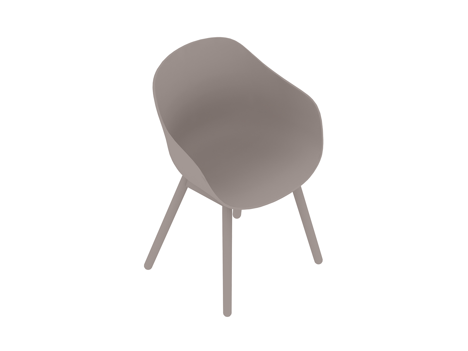 A generic rendering - About A Chair–Low Arms–4-Leg Solid Wood Base (AAC212)