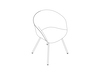 A line drawing - About A Chair–With Arms–4-Leg Metal Base–Soft Upholstered (AAC27S)