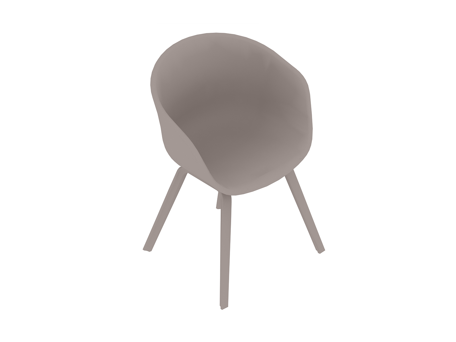 Uma renderização genérica - About A Chair – Com braços – Base de madeira moldada com 4 pernas – Totalmente estofada (AAC23)