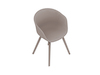Uma renderização genérica - About A Chair – Com braços – Base de madeira moldada com 4 pernas – Estofamento do assento opcional (AAC22)