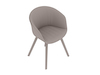 Uma renderização genérica - About A Chair – Com braços – Base de madeira moldada de 4 pernas – Estofamento Soft (AAC23S)