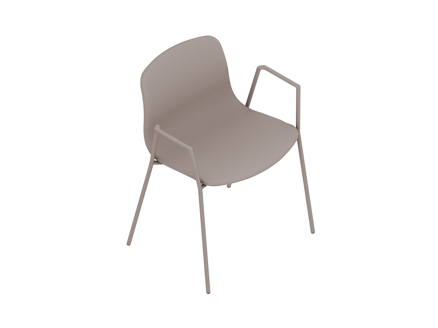 Uma renderização genérica - About A Chair–Com braços–Base empilhável em metal–Totalmente estofada (AAC19)