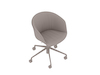 A generic rendering - About A Chair, Office–With Arms–5-Star Caster Base–Soft Upholstered (AAC53S)