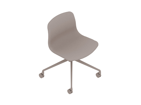 Uma renderização genérica - About A Chair Office–Sem braços–Base 4 estrelas com rodízios–Assento estofado opcional (AAC14)