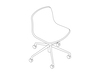 A line drawing - About A Chair, Office–Armless–5-Star Caster Base–Fully Upholstered (AAC51)