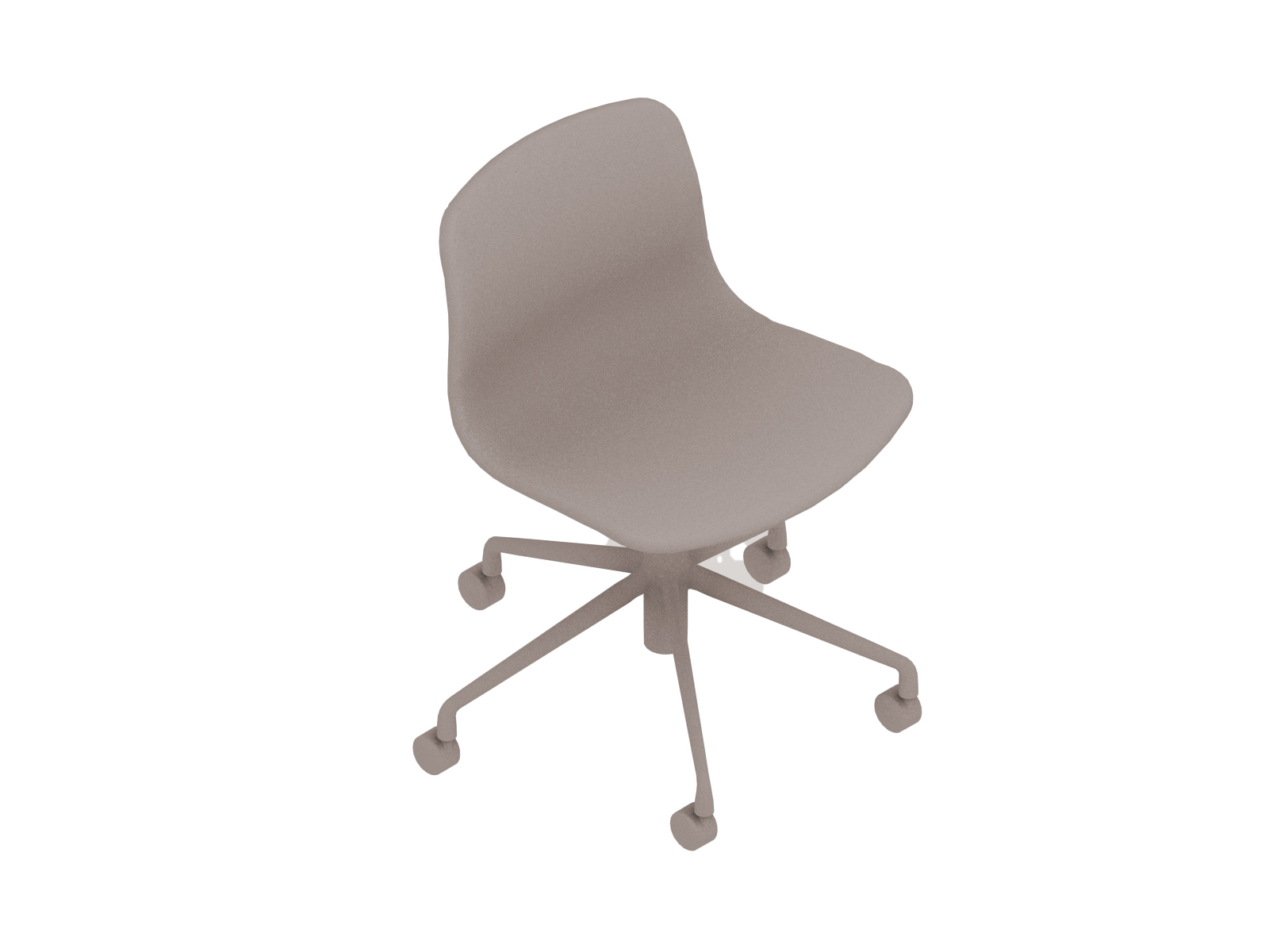 Uma renderização genérica - About A Chair Office–Sem braços–Base 5 estrelas com rodízios–Assento estofado opcional (AAC50)