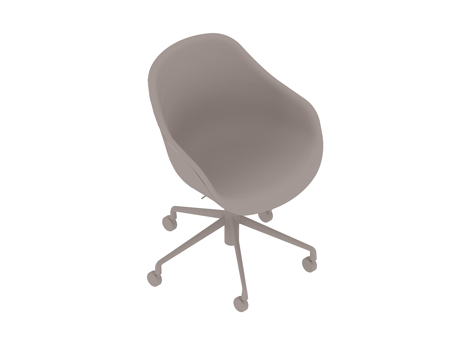 Uma renderização genérica - About A Chair, Escritório – Encosto alto – Com braços – Base com rodízios 5 estrelas – Estofamento Soft Duo (AAC153SD)