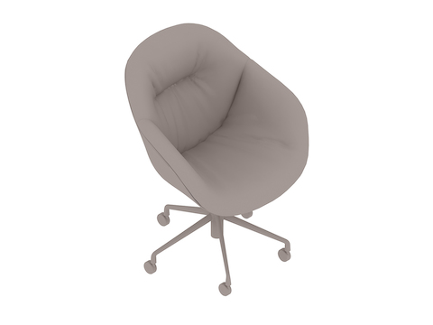Uma renderização genérica - About A Chair, Escritório – Encosto alto – Com braços – Base com rodízios 5 estrelas – Estofamento Soft (AAC153S)