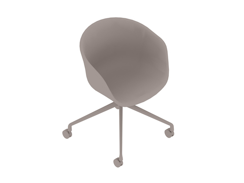 Uma renderização genérica - About A Chair Office–Com braços–Base 4 estrelas com rodízios–Totalmente estofada (AAC25)