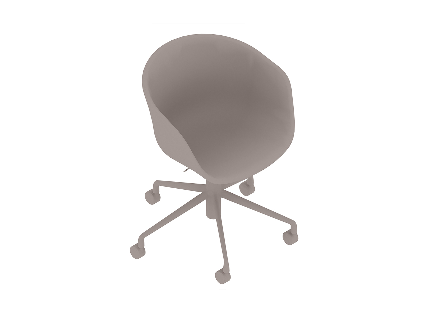 Uma renderização genérica - About A Chair Office–Com braços–Base 5 estrelas com rodízios–Totalmente estofada (AAC53)