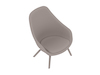 Uma renderização genérica - About A Lounge Chair – Encosto alto – Base de madeira moldada com 4 pernas (AAL93)