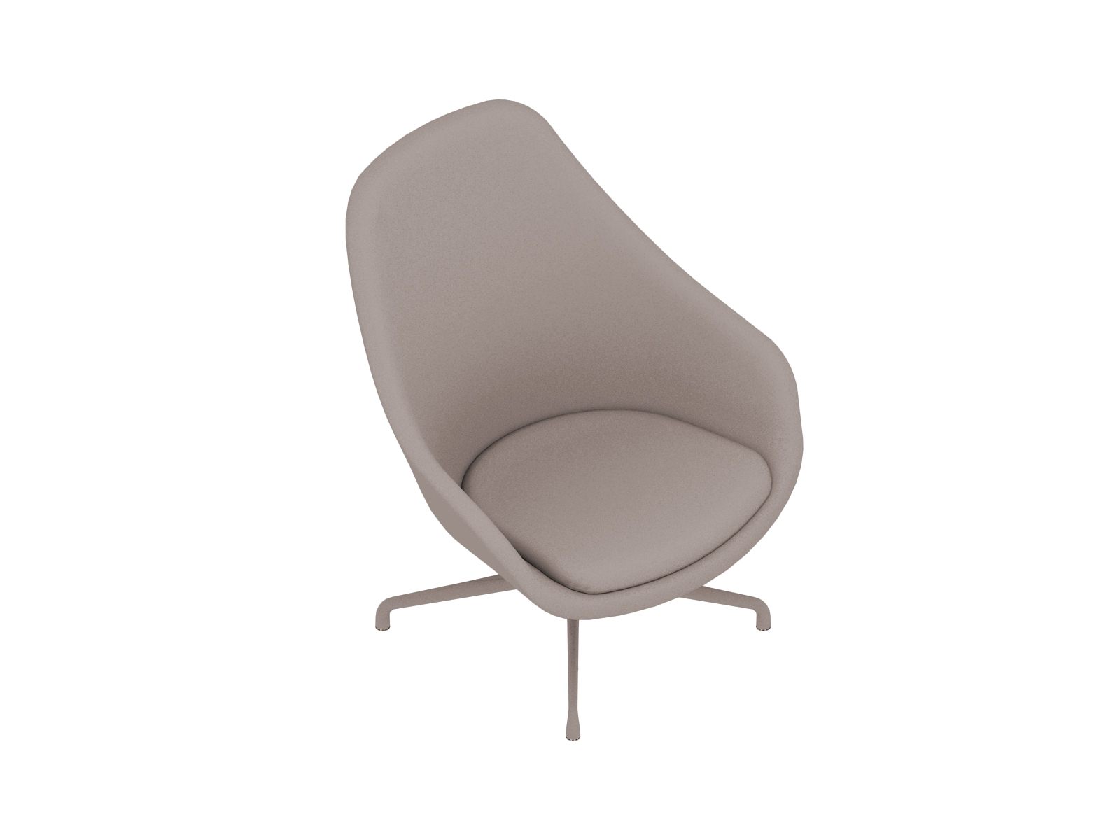 Uma renderização genérica - About A Lounge Chair–Encosto alto–Base giratória (AAL91)