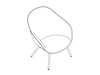 A line drawing - About A Lounge Chair–Low Back–4-Leg Metal Base–Fully Upholstered (AAL87)