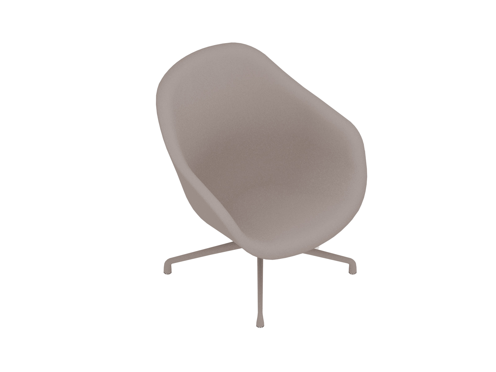 Uma renderização genérica - About A Lounge Chair – Encosto baixo – Base giratória – Totalmente estofada (AAL81)