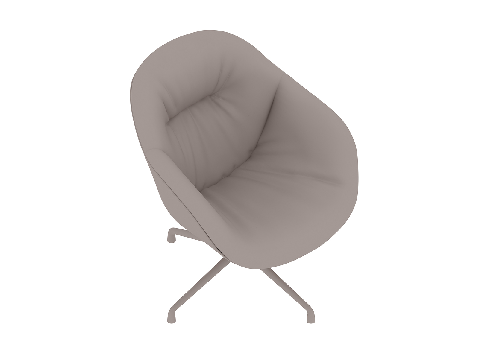 Uma renderização genérica - About A Lounge Chair – Encosto baixo – Base giratória – Estofamento Soft Duo (AAL81SD)