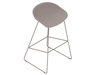 A generic rendering - About A Stool–Bar Height–Metal Base–Fully Upholstered (AAS39H)