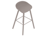 A generic rendering - About A Stool–Bar Height–Molded Wood Base–Fully Upholstered (AAS33H)