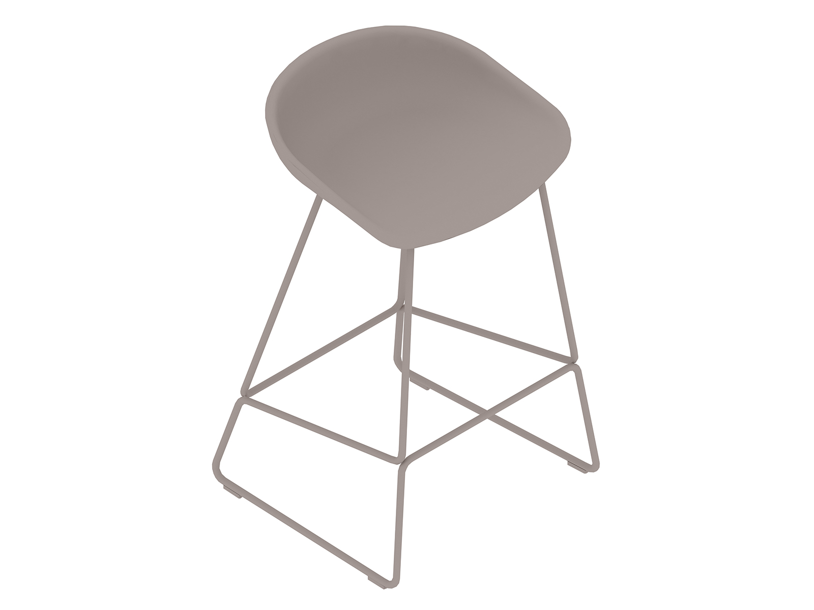 Uma renderização genérica - About A Stool–Altura de balcão–Base de metal–Totalmente estofada (AAS39L)